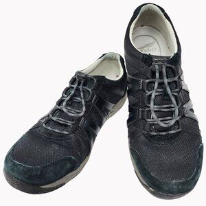 Dansko Womens sz 7 Henriette Black Comfort Sneaker Lightweight Leather fabric
